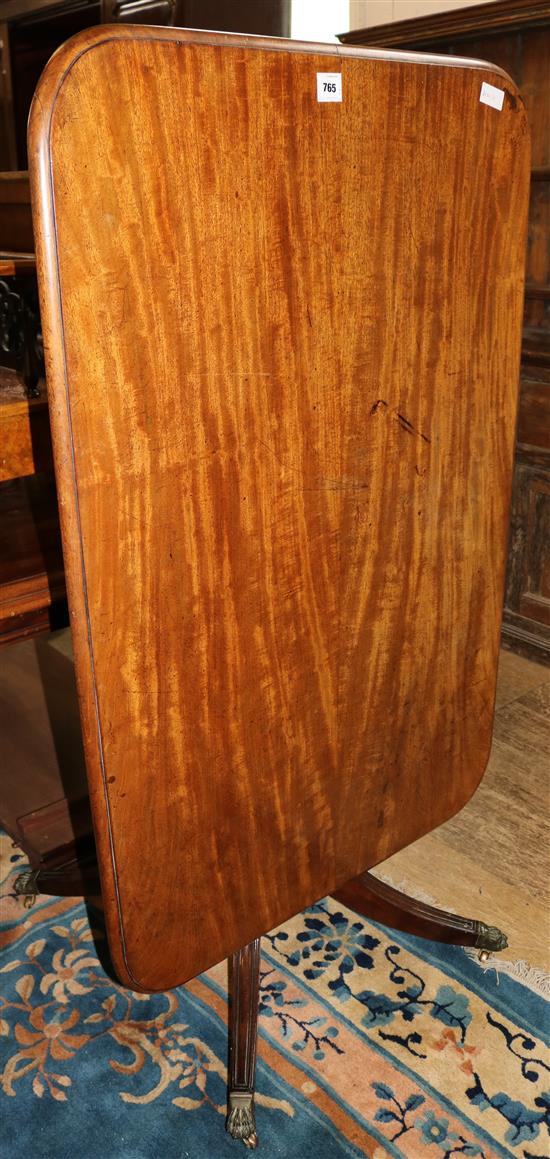 Regency mahogany tilt top breakfast table(-)